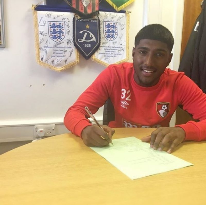 Dinesh Gillela signs professional contract at AFC Bournemouth